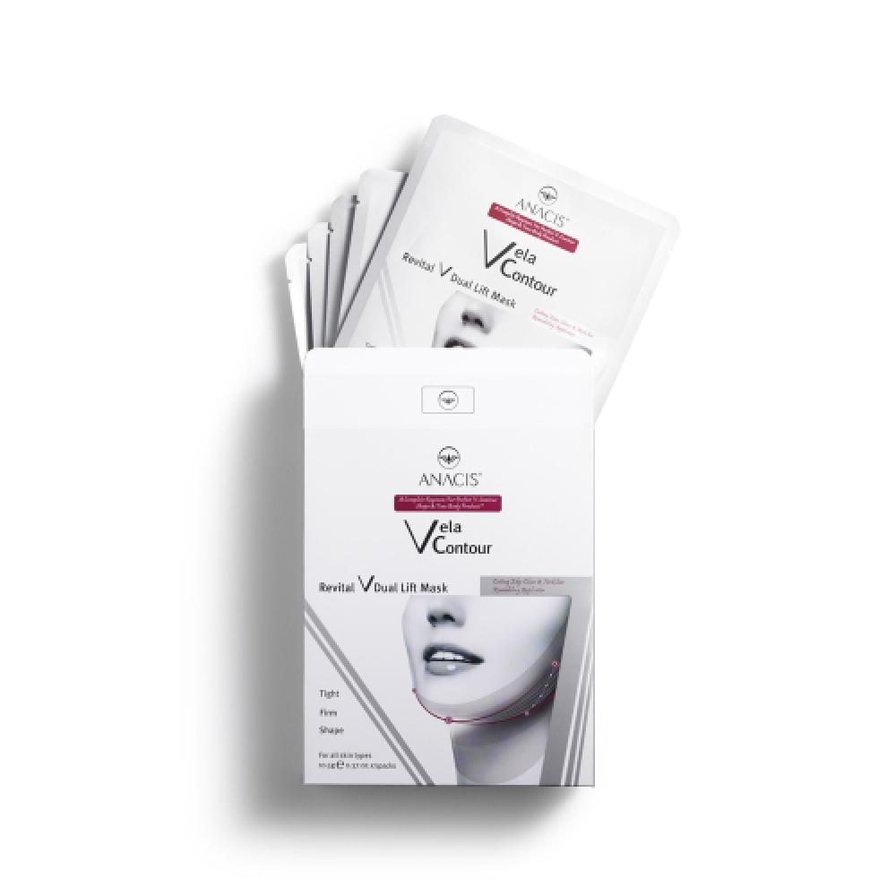 Velacontour Face Lift Neck Wrinkle Lifting V Line Mask Pack Set Of 2 + 1 Neck Pack + 1 X Neck Cream 7g