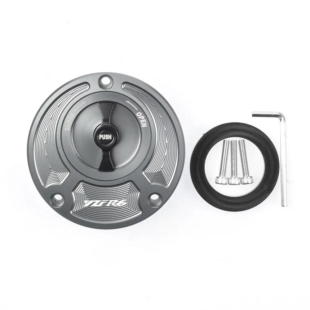 For Yamaha YZF R6 all years Fuel Gas Tank Cap Cover CNC Aluminum Keyless Motorcycle Accessories 6 Colors