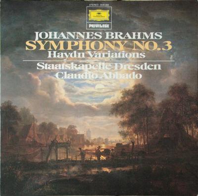 LP Record JOHANNES BRAHMS CLAUDIO ABBADO Symphonie Nr. 3 HaydnVariationen 2535293 Deutsche Grammo Germany Classical Used