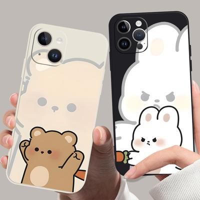 Anwendbar auf Apple 13 Handyhülle 14 Panda 11 Bär XS Hase 15 Partnermodell 16 Cartoon XR Niedlich 12 Komplettpaket