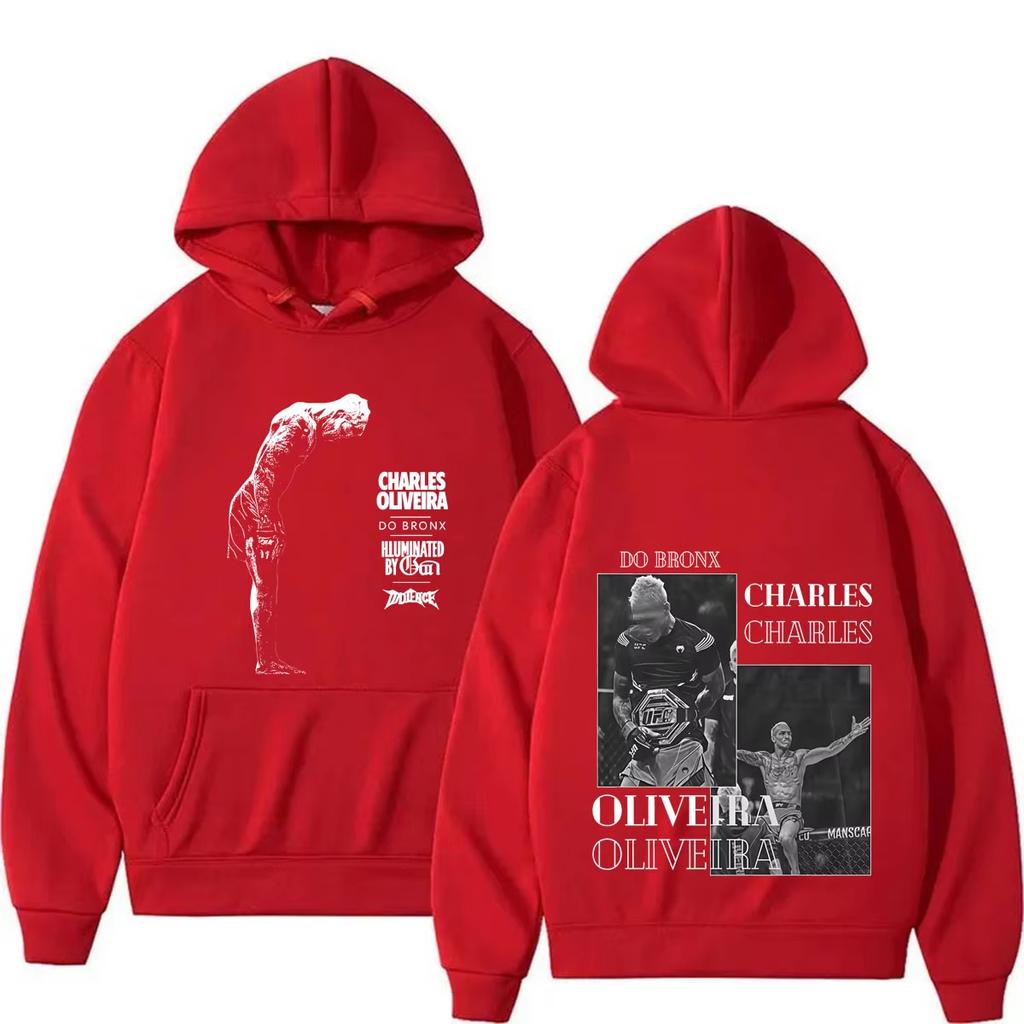 Charles Oliveira Do Bronx 2026 Merch Felpe di Alta Qualità Uomo Donna Calde Casual Streetwear Felpa Perfetta per il Pendolarismo e il Tempo Libero