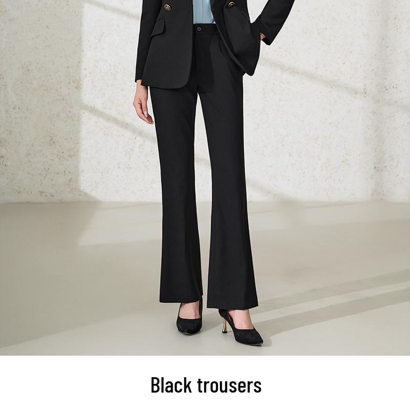 2025 Women's Autumn/Winter Flared Pants Suit Set - Formal/Casual Workwear
