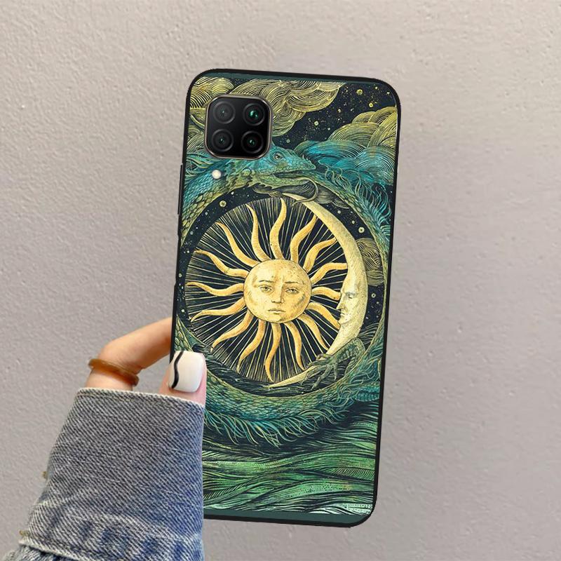 Sun Moon Aesthetic For Huawei Nova Y70 Y90 Y60 Y73 Y72 Y61 Y91 12s 12i 11i 8i 9 10 SE P40 Lite P60 P30 Pro Case