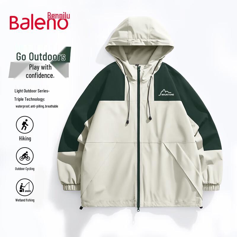 

Baleno Men s Hooded Waterproof Windproof Outdoor Jacket XL