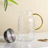 51.7oz/62oz Cold Water Kettle Heat-resistant Glass Teapot Juice Beverage Pots Home Water Kettle with Yellow Handle Water Bottle