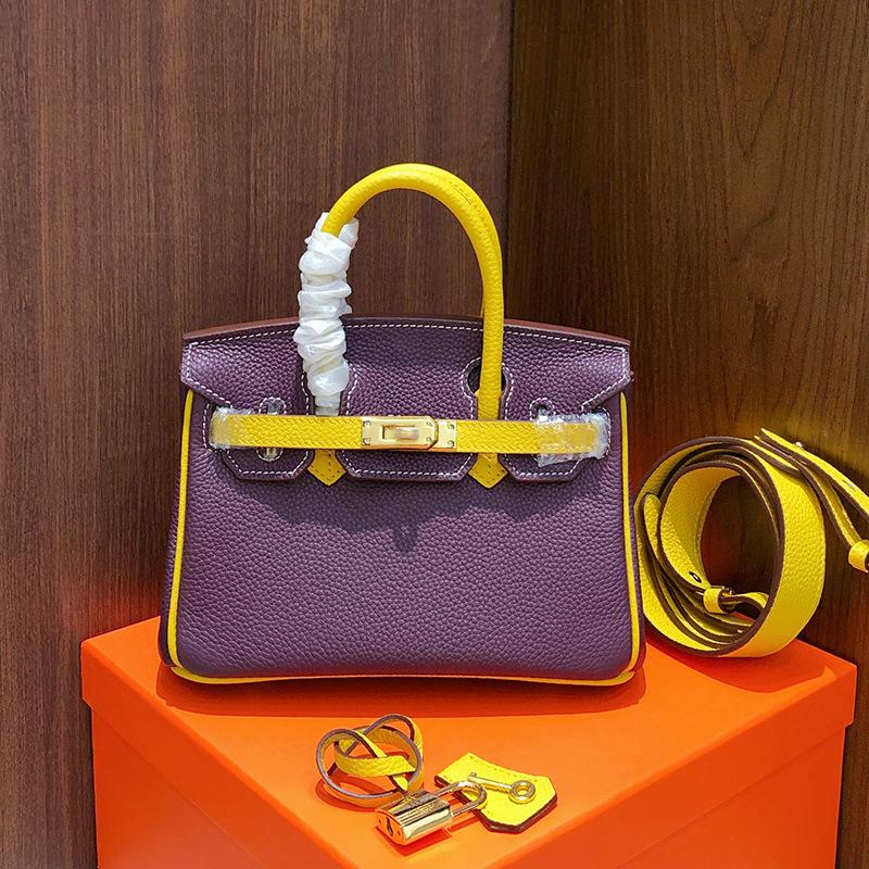 Hochwertige kontrastierende Farben 2026 neue Mode Leder Damen Handtaschen Handtaschen mit großem Fassungsvermögen Schulter Umhängetaschen