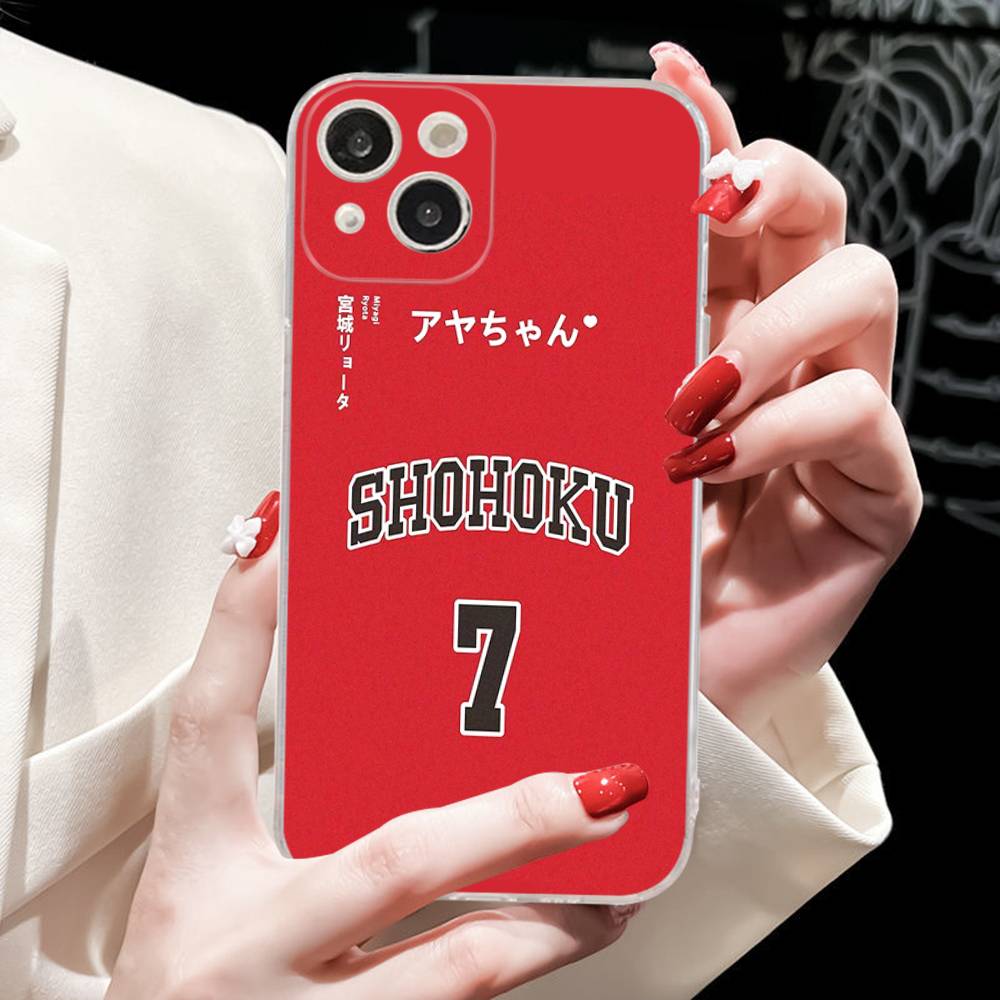 Lovely Anime S-Slam D-Dunk Fit For IPhone 16 15 Promax Phone Case IPhone 14 11 12 High End 13 Pro Silicone