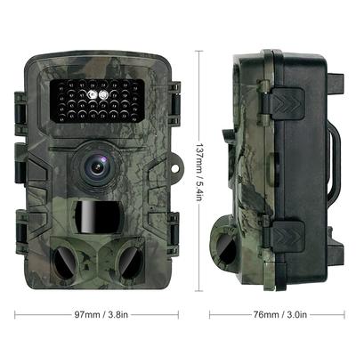 Caméra de surveillance étanche 20MP 1080P Caméra de chasse avec 3 capteurs infrarouges Vision nocturne Détection de mouvement Exploration de la faune sauvage