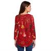 Women's Loose Round Neck Christmas Print Long Sleeve T-Shirt Top Pullover