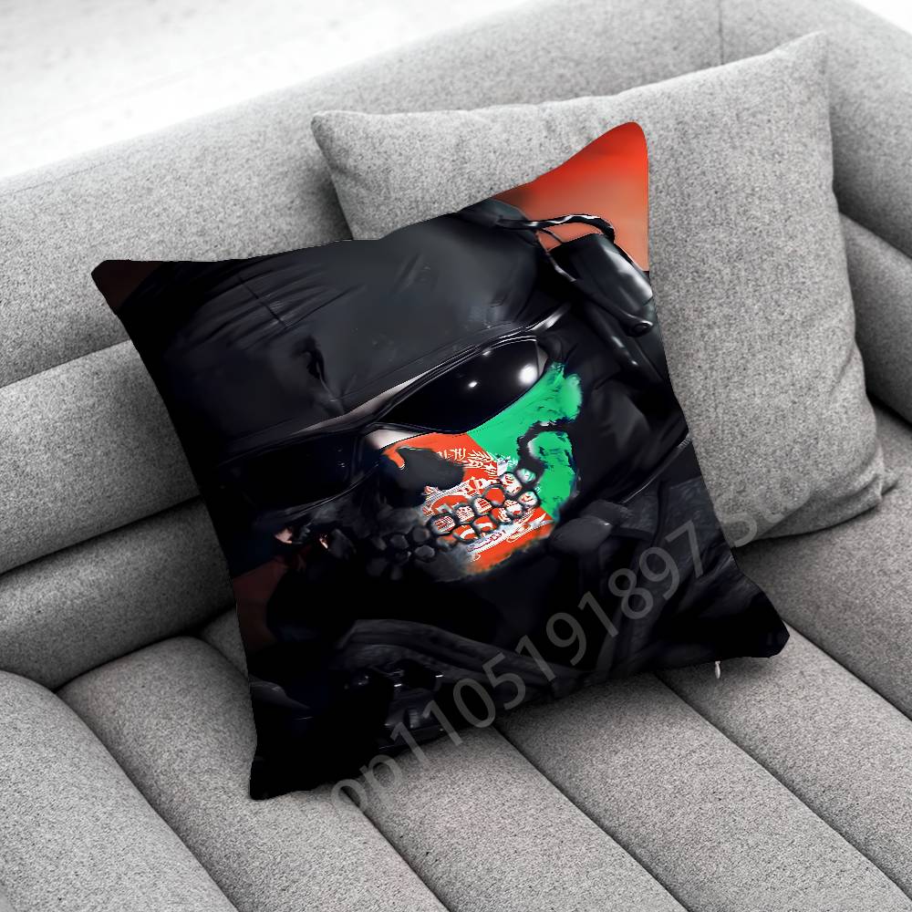 Flag Afghan Afghanistan Passport Map Throw Pillow Case For 55x55cm 30x30cm 50x50cm 45x45cm 40x40cm Square Chair Pillowcase Case