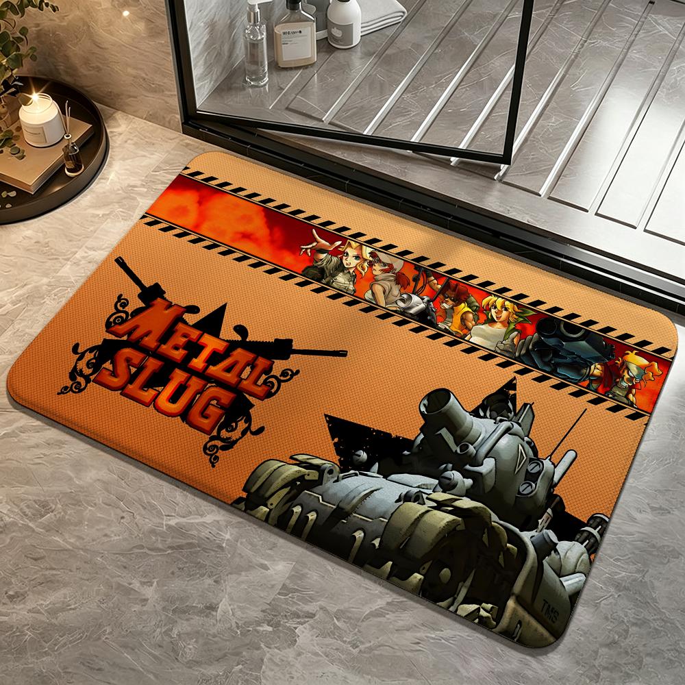 Game-Metal SlugS Floor Mat Soft Non-Slip Bath Mat, Bedside Carpet, Absorbent Doormat for Home