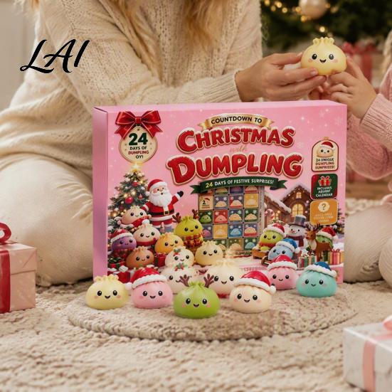 Christmas Gift Calendar 2026, Squeeze Advent for Kids 24 Days Mini Dumpling Figures Countdown