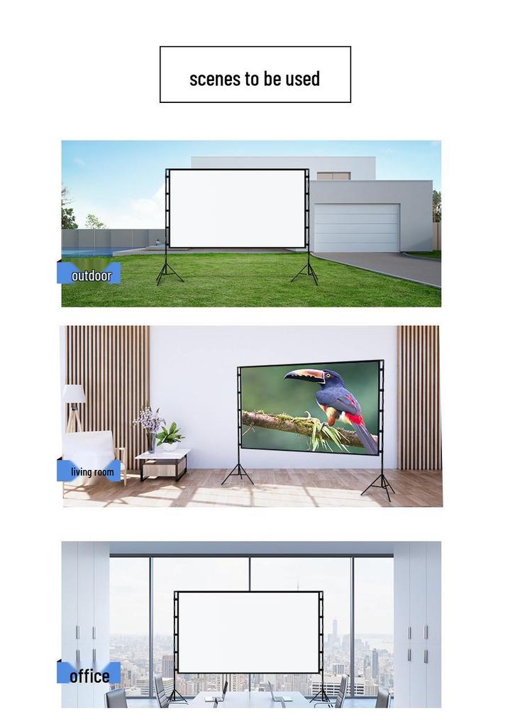Mixite HD 100-120 Zoll Tragbarer Outdoor Filmprojektor Leinwandständer