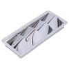Marine Louver Vent Grille Square 4 Slots Grid Cover Boat Shutters Blind Stainless Steel