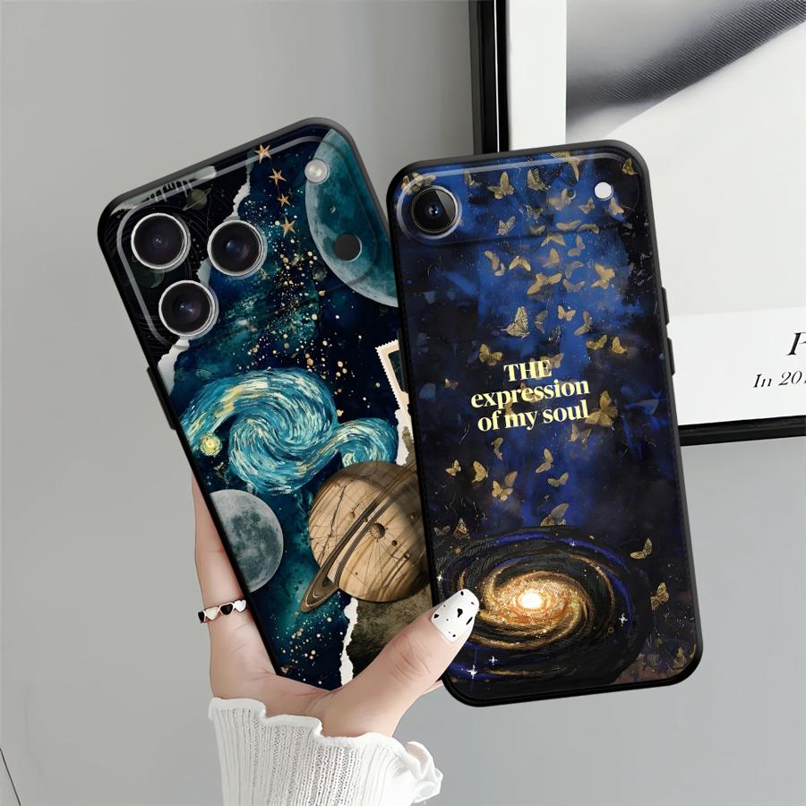 Funda Phone Cover Case for Apple iPhone 17 Pro Max 11 XR XS MAX 13 15 Pro 7 8 12 14 16 Air Planet Pattern