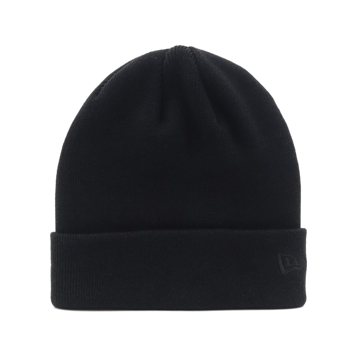 

Шапка New Era Free Basic с отворотом, хлопковая вязка, черная, чёрный