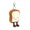 Fun Food Series Toast Charm Item Doll Plush Pendant 13cm High