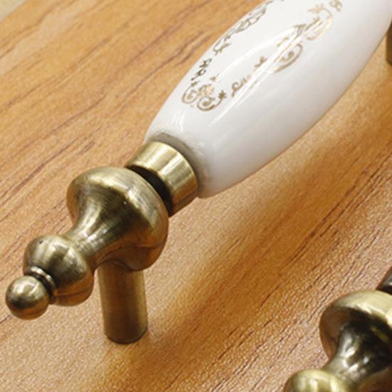 Drawer Handle Modern Solid Construction European Style Ceramic Cabinet Wardrobe Knob Door Pull for Furniture