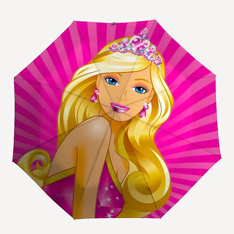 1pc Princess Barbie Umbrella - Automatic Open Compact Travel Umbrella with 63-Rib Durable Frame yy251021106