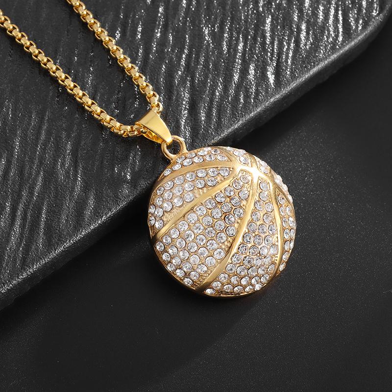 Hip Hop Zircon Dollar Sign Pendant Necklace Men Women Punk Fashion Rock Rap Jewelry Gift