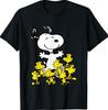 Peanuts Snoopy Chick Party Crew Neck T-T-Shirt