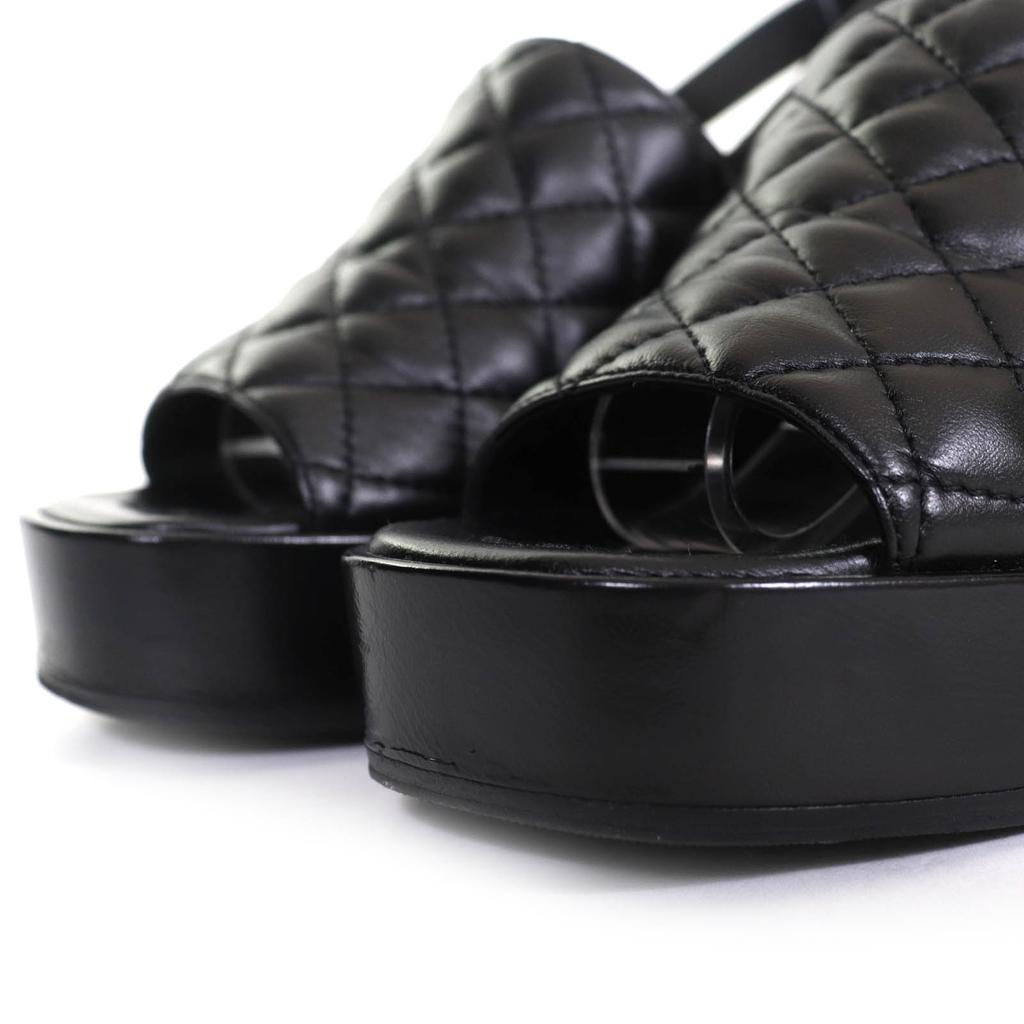 Chanel Sandals COCO Mark Matelasse With Strap Leather Sandals 24P G45567 Used