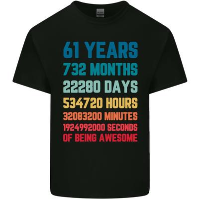 61. Geburtstag 61 Jahre Altes Herren Leichtes Baumwoll-T-Shirt