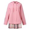 ZANZEA Women Casual Grid Print Patchwork Loose Long Sleeve Hoodies Pullover