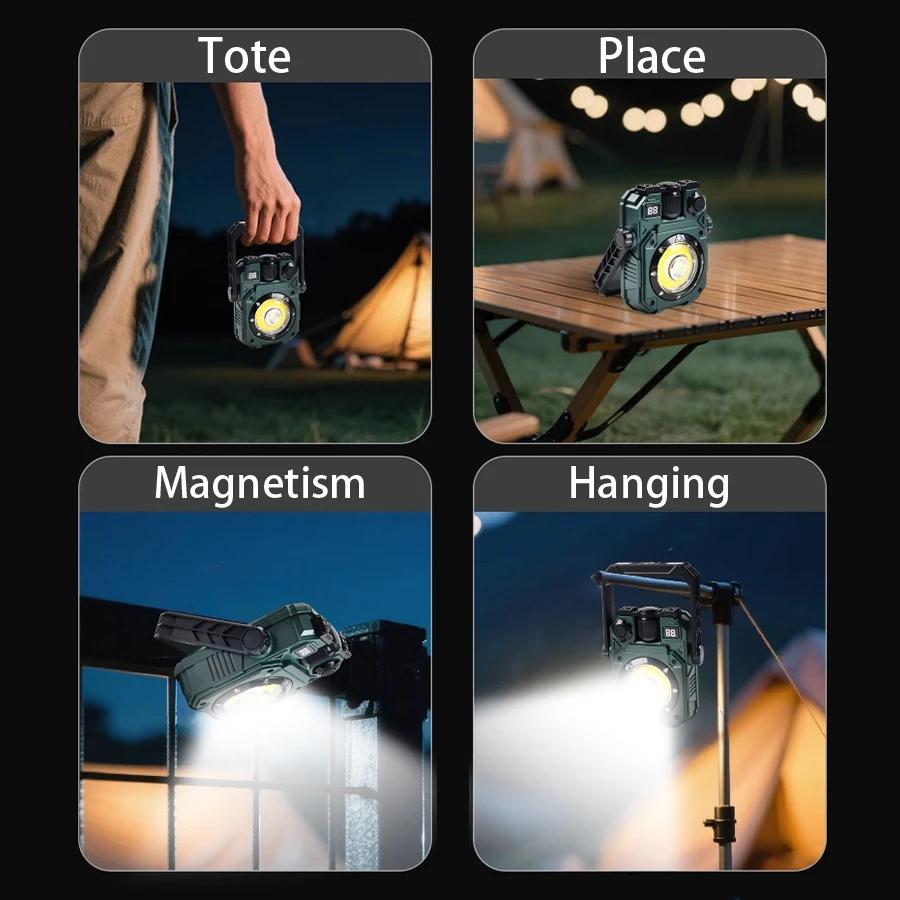 D5 LED Mini Keychain Light Pocket Work Light COB Flashlight USB Rechargeable Emergency Flashlight for Outdoor Camping Fishing