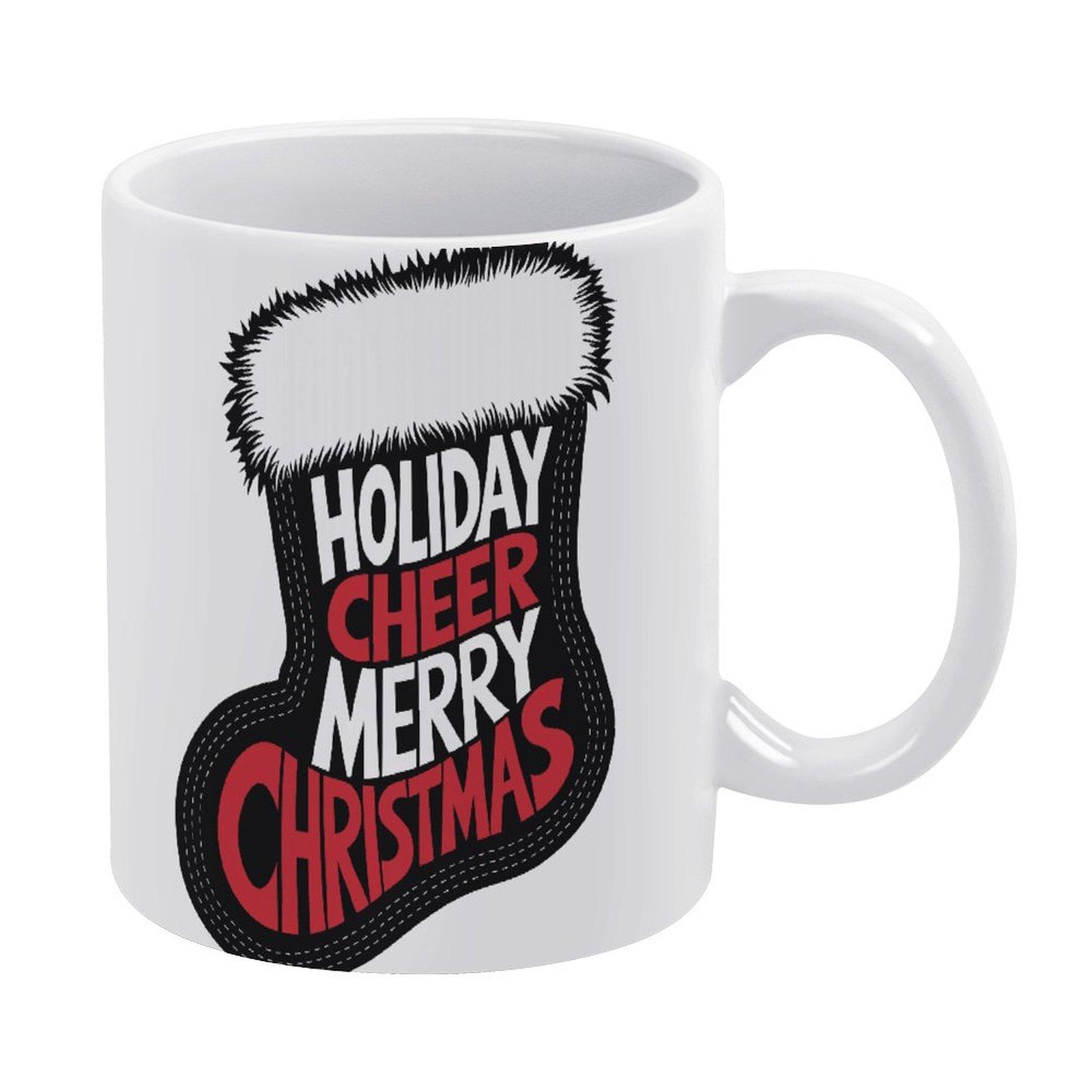 

11oz White Glossy Mug with Printed Area on Both Sides and Smooth Grip, Perfect for Everyday Coffee Rituals at Home or Workplace белый