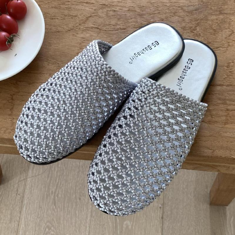 Fashion Fashion Round Toe Woven Sandals Women Summer New Hollow Non-slip Flat Sandals Concise Comfort Vacation Beach Sandals Sandalias