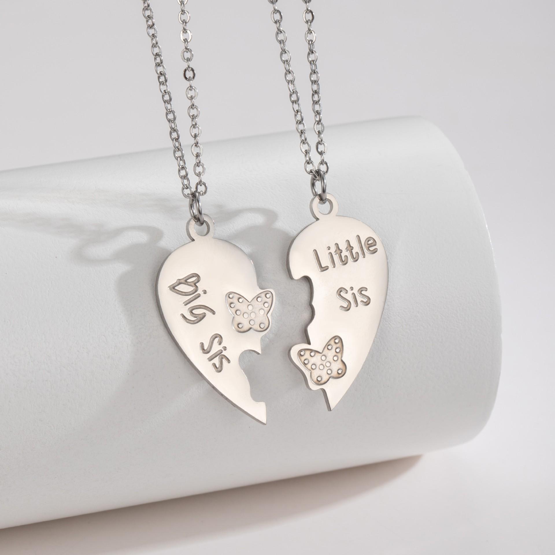 

Ожерелье-подвеска в виде сердца из нержавеющей стали с шармом в виде любовного письма - Шикарный и простой дизайн для пар