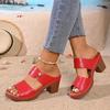Pegged Heels Women's Shoes - New Style Thick Heels - Casual Slippers