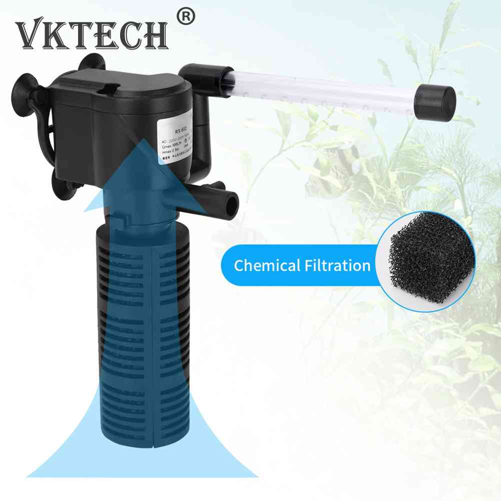 3 in 1 Silent Aeration Water Purifier Internal Pump Submersible Aquarium Filter Oxygen Submersible Water Purifier