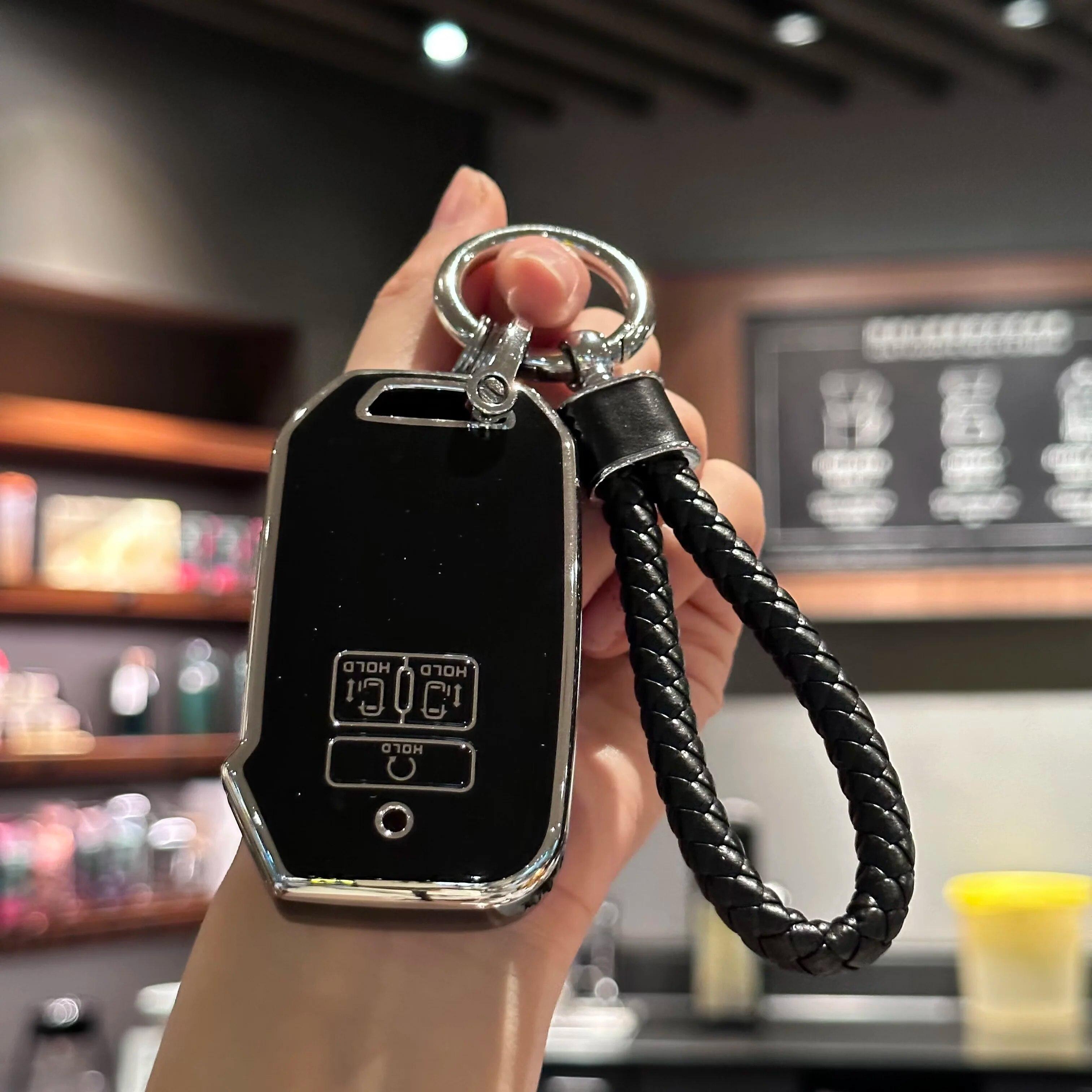 

Key Fob Cover with Keychain Lanyard for Kia 2021 2022 Carnival 6/7 Buttons KA4 EX SX LX Fiesta 2023 Remote Smart Key Protector