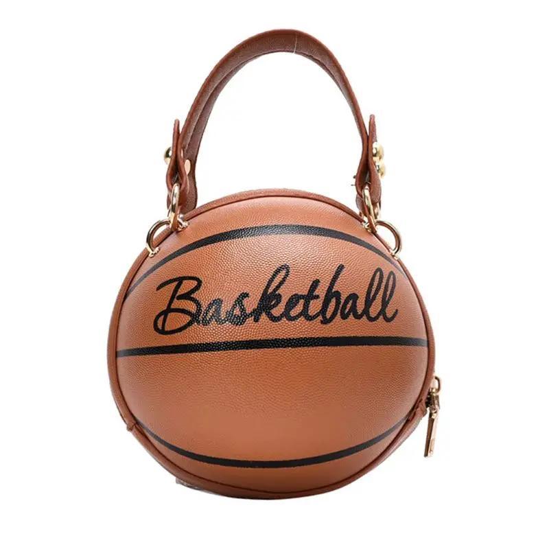 1 Stück Neue Damen Tasche Modische Kette Basketball Vielseitige Umhängetasche Personalisierte Runde Balltasche