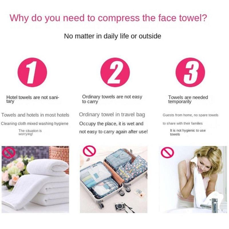 50/100/200 pcs compressed face towels for travel disposable facial towel Coin Tissues -  for Travel Camping, Beauty Salons Outdoor 20*22cm