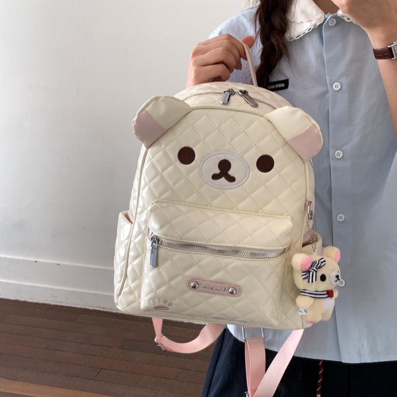 Schoolbagins Cartoon Bear Backpack Cute and Lightweight Japanese Student Schoolbag Shopping Out High-value Commuter Bag
