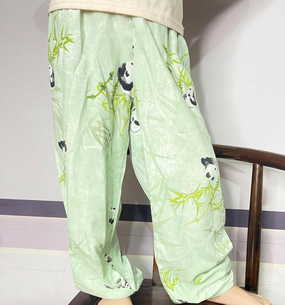 Kids' Summer Mosquito-Proof Lantern Pants - Lightweight Cotton Silk Pajamas for Boys and Girls