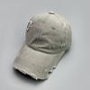 Solid Color American Hole Wind Baseball Cap Men'S And Women'S Sunshade Side Gap Street Cap
