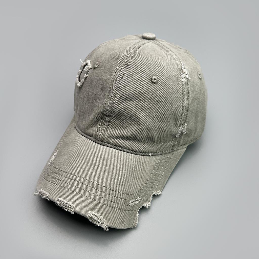 Solid Color American Hole Wind Baseball Cap Men'S And Women'S Sunshade Side Gap Street Cap