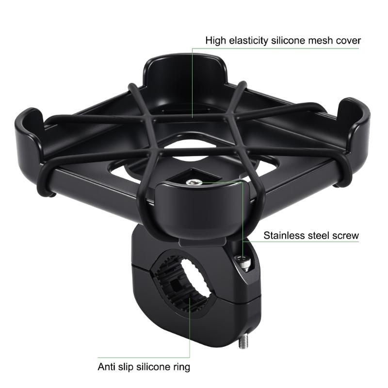 1 Set ABS+PC Speaker Mount Bracket For Cycling Adventure Secure Attachment On 0.98 to 1.26 Inch Handlebars