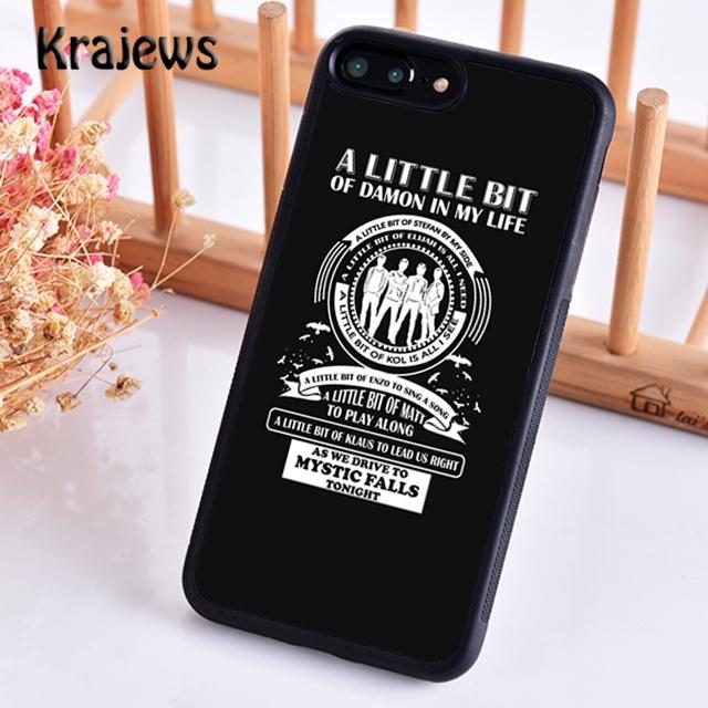 Krajews The Vampire Diaries TEAM DAMON Weiche Handyhülle Für iPhone 17 Air 16 15 14 plus 11 12 13 pro max Hülle Fundas