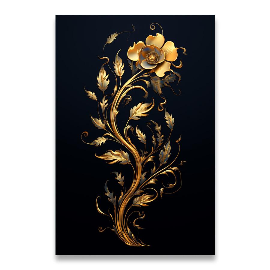 1pcs Canvas Painting Dark Golden Flower Wheat Canvas Painting Decorative Paintings Wall Decor Art Mural Wall Decoration for Home No Frame