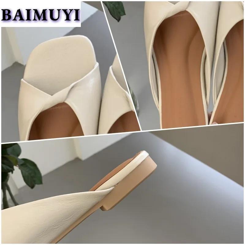 Flats Slippers Women Open Toe Sandals Summer Flip Flops Casual Shoes 2025 Trend Beach Slides New Square Toe Shoes Woman Designer