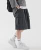 PIANER Wide Cargo Sweatshirt Bermuda Shorts (Charcoal)