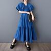 Short Sleeve Plus Size Denim Vintage New In Dresses for Women Casual Loose Long Summer Dress