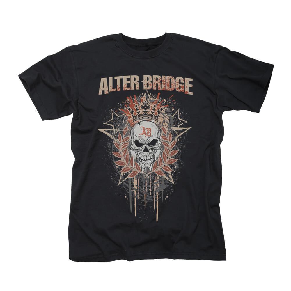 Vtg Alter Bridge Band Royal Skull Cotton Black Full Size Unisex Shirt LTE54 Unisex T-Shirt S