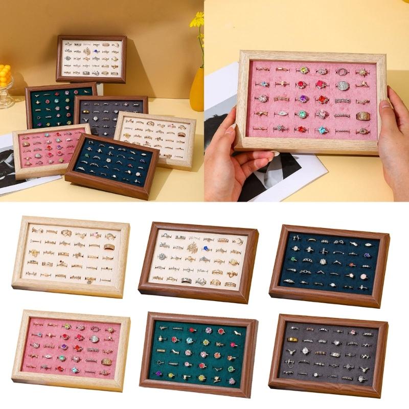 Elegant Jewelry Display Tray Convenient Accessories Holder Plate Dustproof Earrings Necklaces Bracelets Organizer