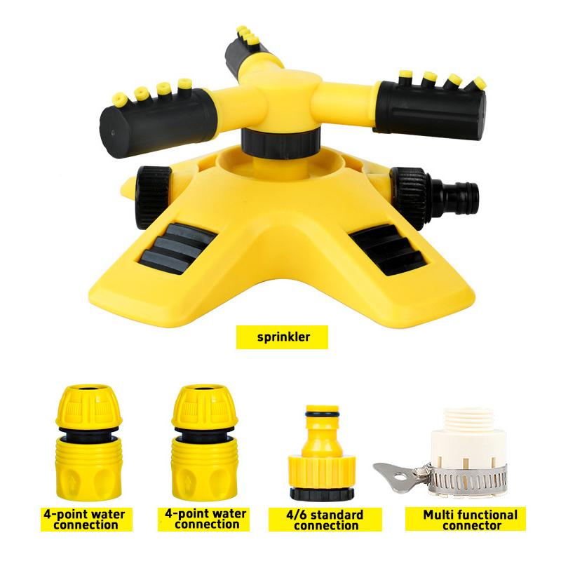 360 Degree Automatic Rotating Sprinkler Head Three Way Rotary Nozzle Garden Lawn Nursery Irrigation Water Sprinkler